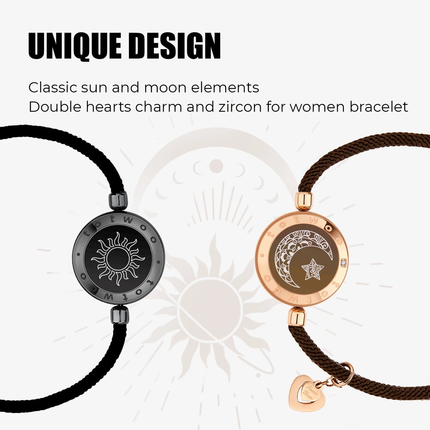 Totwoo Couple Bracelets – Long Distance Touch & Vibration Love Gift