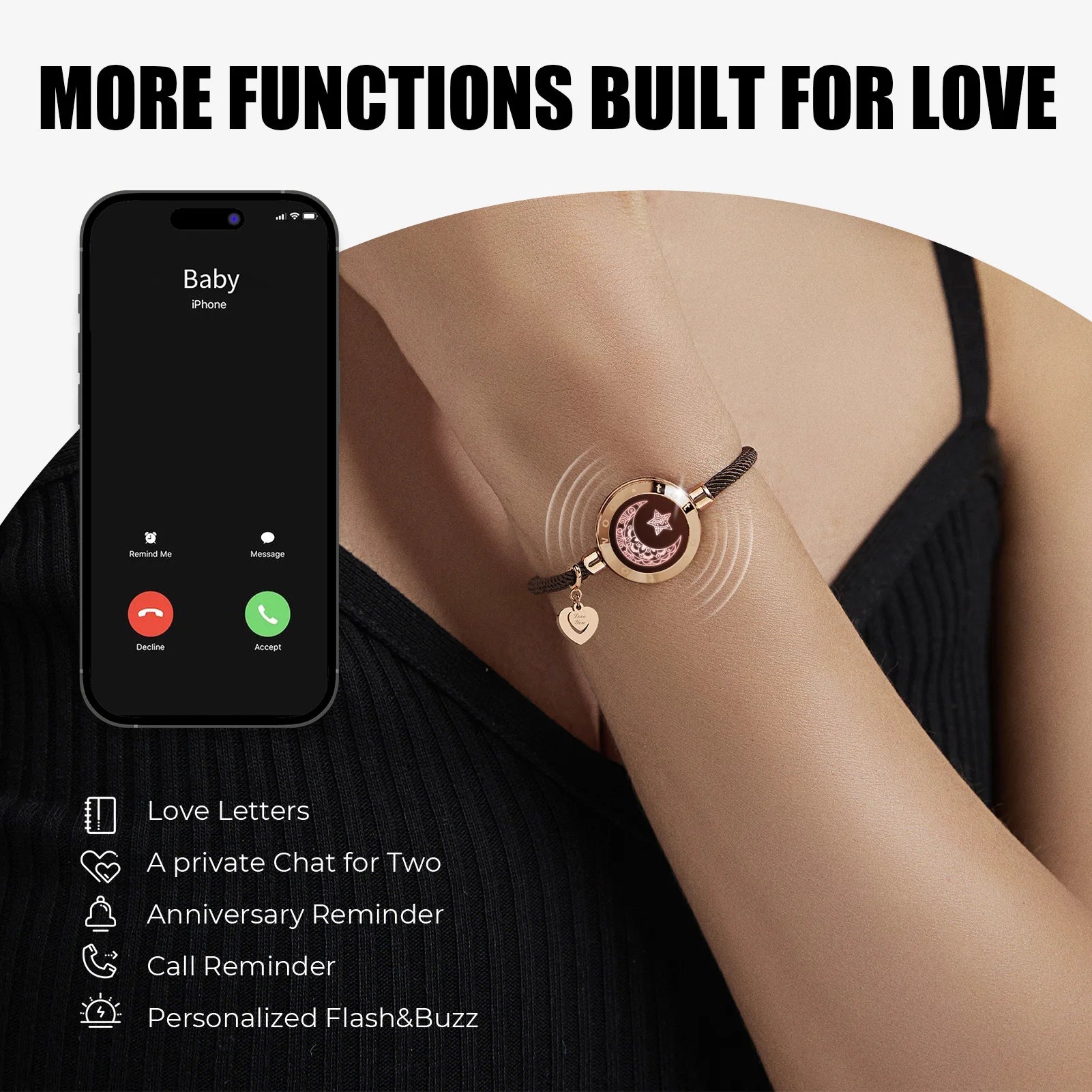 Totwoo Couple Bracelets – Long Distance Touch & Vibration Love Gift