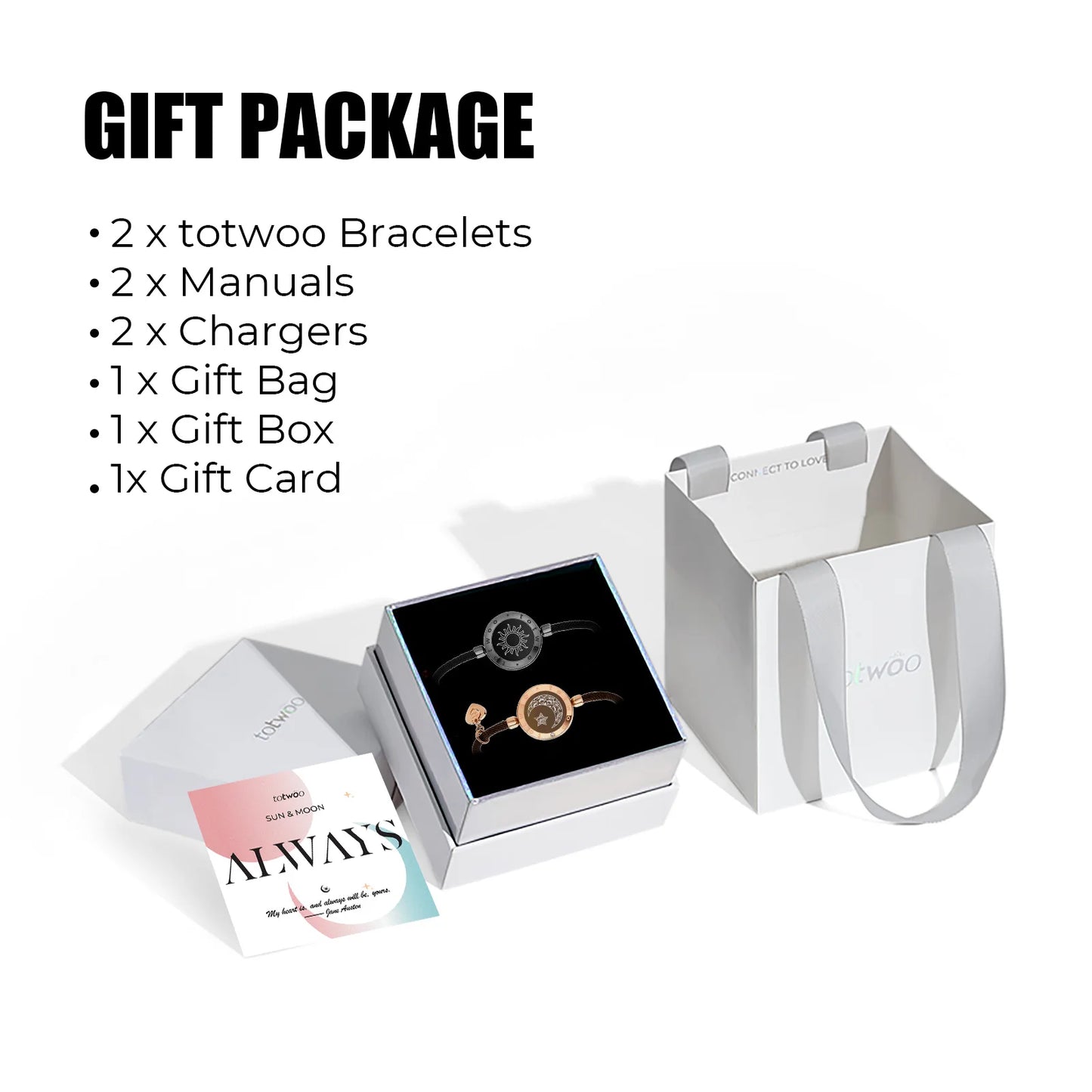 Totwoo Couple Bracelets – Long Distance Touch & Vibration Love Gift