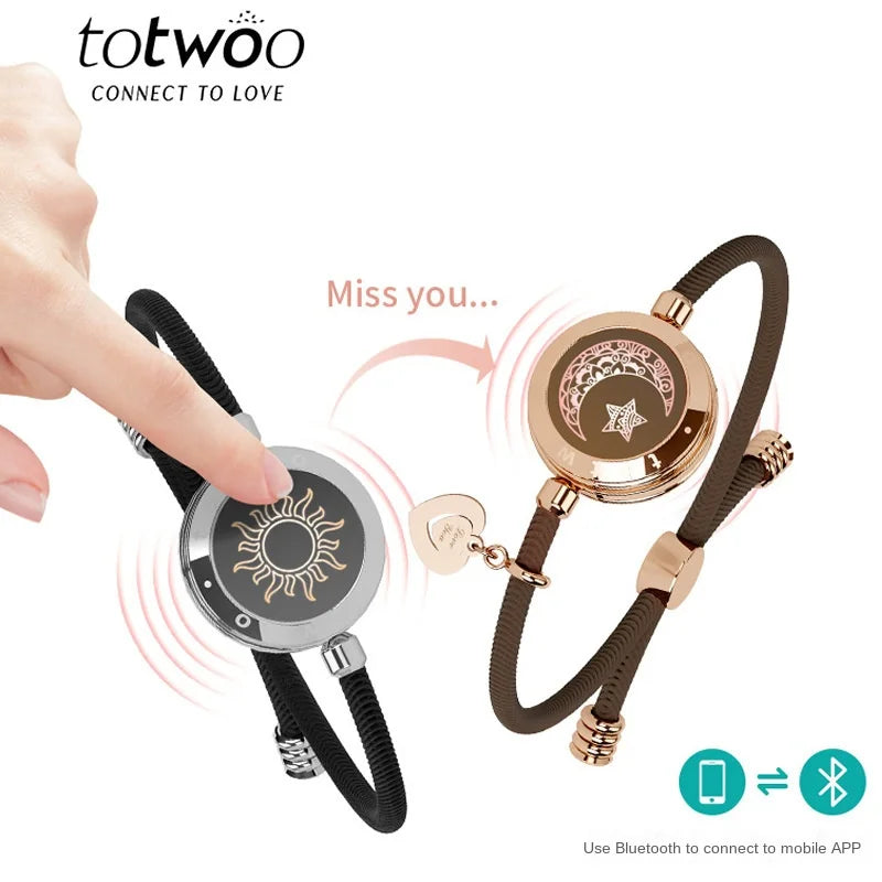 Totwoo Couple Bracelets – Long Distance Touch & Vibration Love Gift